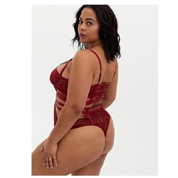 NWT TORRID 2 PAIR! Black and red high waist cut out thong panties - Picture 6 of 11